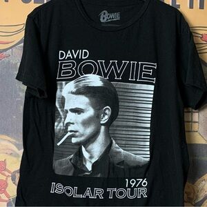 David Bowie Isolar Tour 1976 Black Graphic T-Shirt